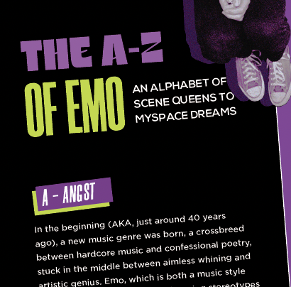 The A-Z of Emo: An Alphabet of Scene Queens to Myspace Dreams